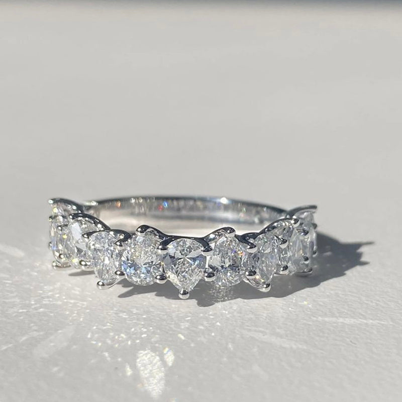 Pear Cascade Ring