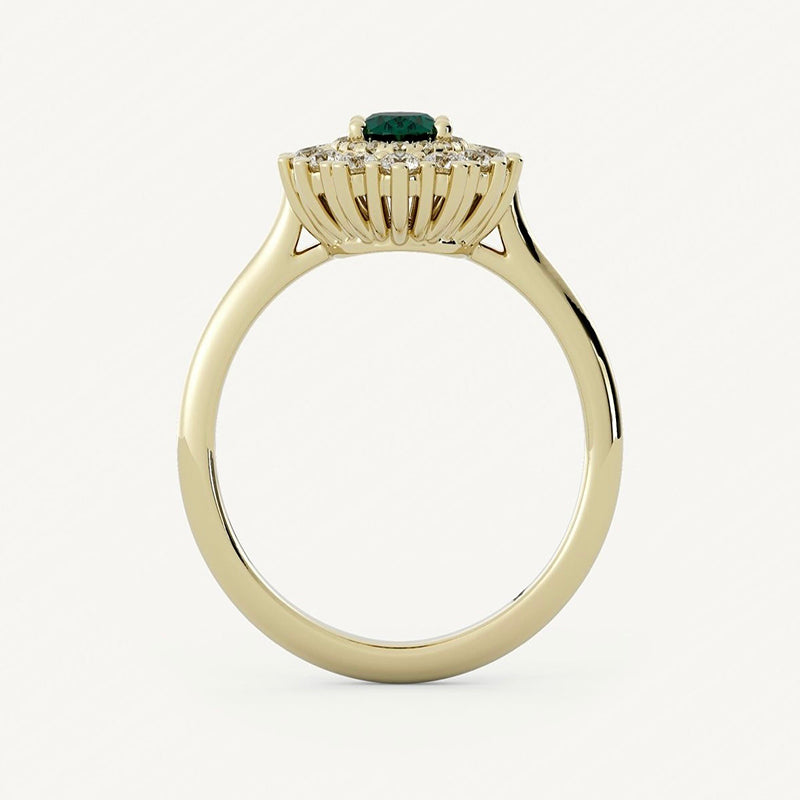 Regal Green Emerald Ring