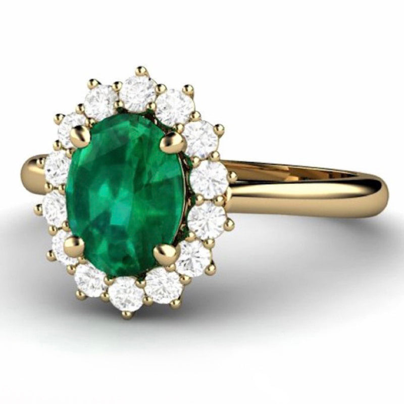 Regal Green Emerald Ring